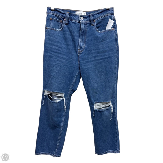 Jeans Straight By Abercrombie And Fitch In Blue Denim, Size: 6