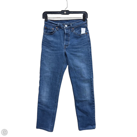 Jeans Straight By Levis In Blue Denim, Size: Xs