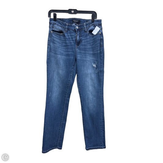 Jeans Straight By Judy Blue In Blue Denim, Size: 12