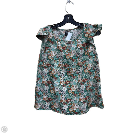 Top Sleeveless By Clothes Mentor In Floral Print, Size: M