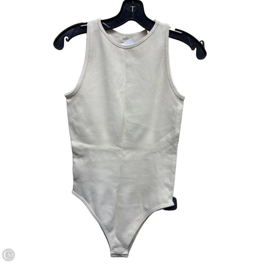 Bodysuit By Clothes Mentor In Cream, Size: L