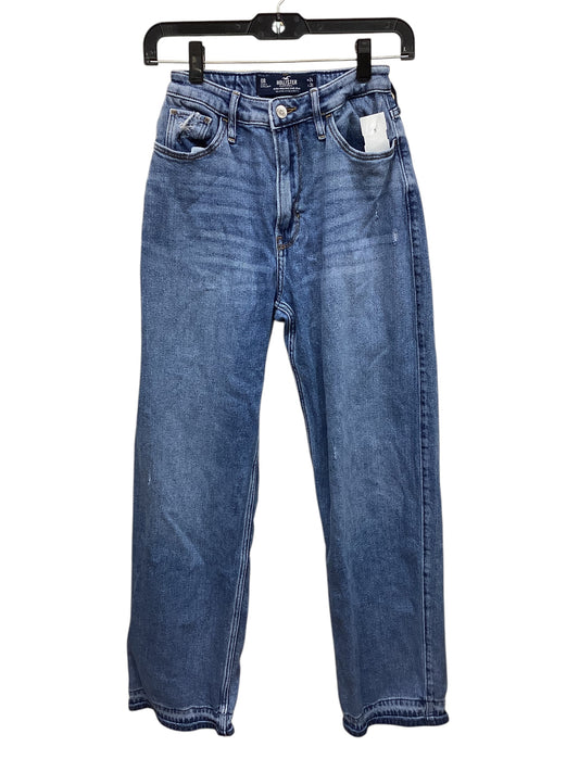 Jeans Straight By Hollister In Blue Denim, Size: 0