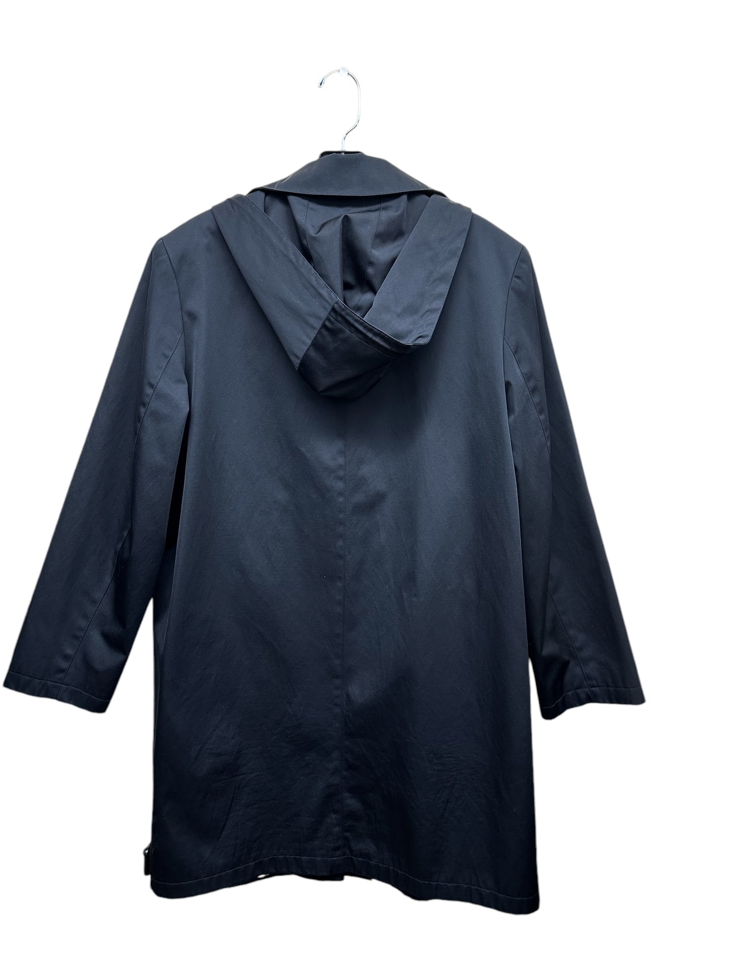 Coat Trench Coat By Gallery In Black, Size: L