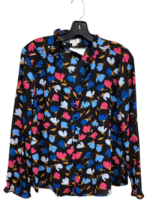Top Long Sleeve By J. Crew In Floral Print, Size: S