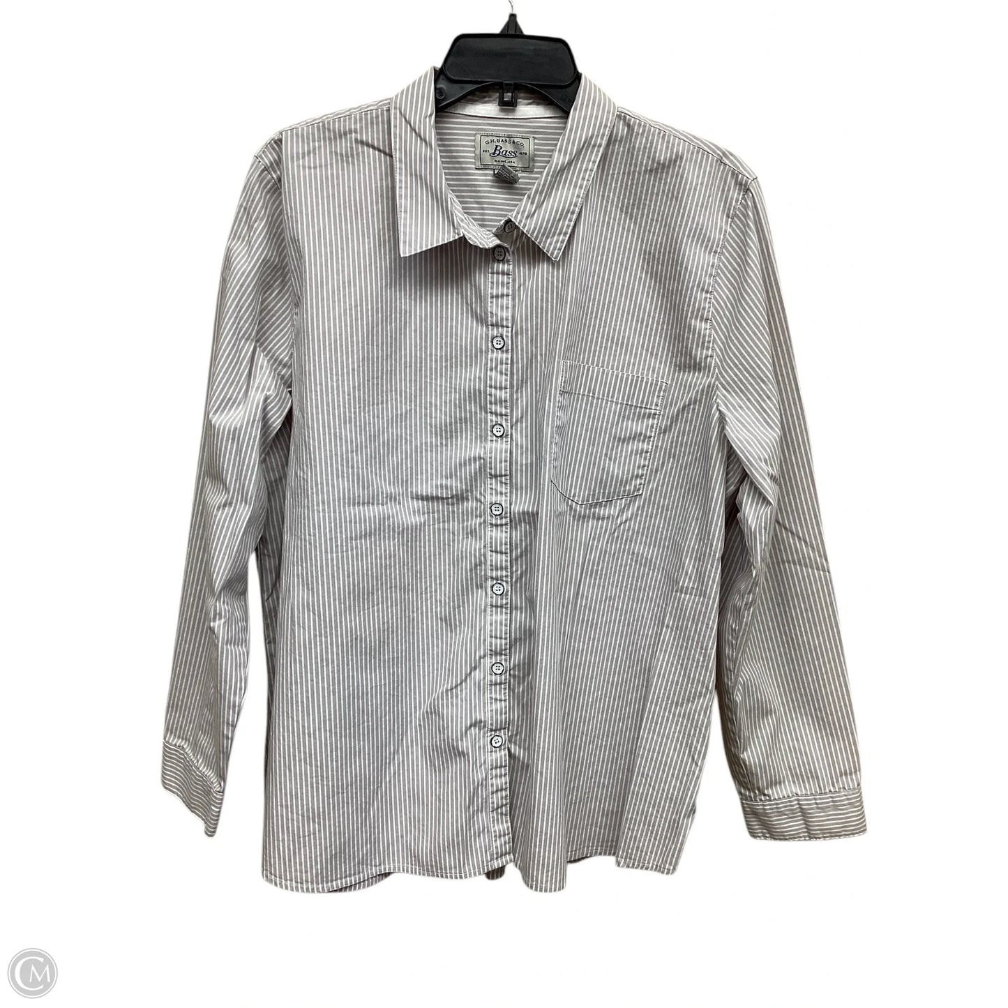 Top Long Sleeve By Gh Bass And Co In Grey, Size: Xxl