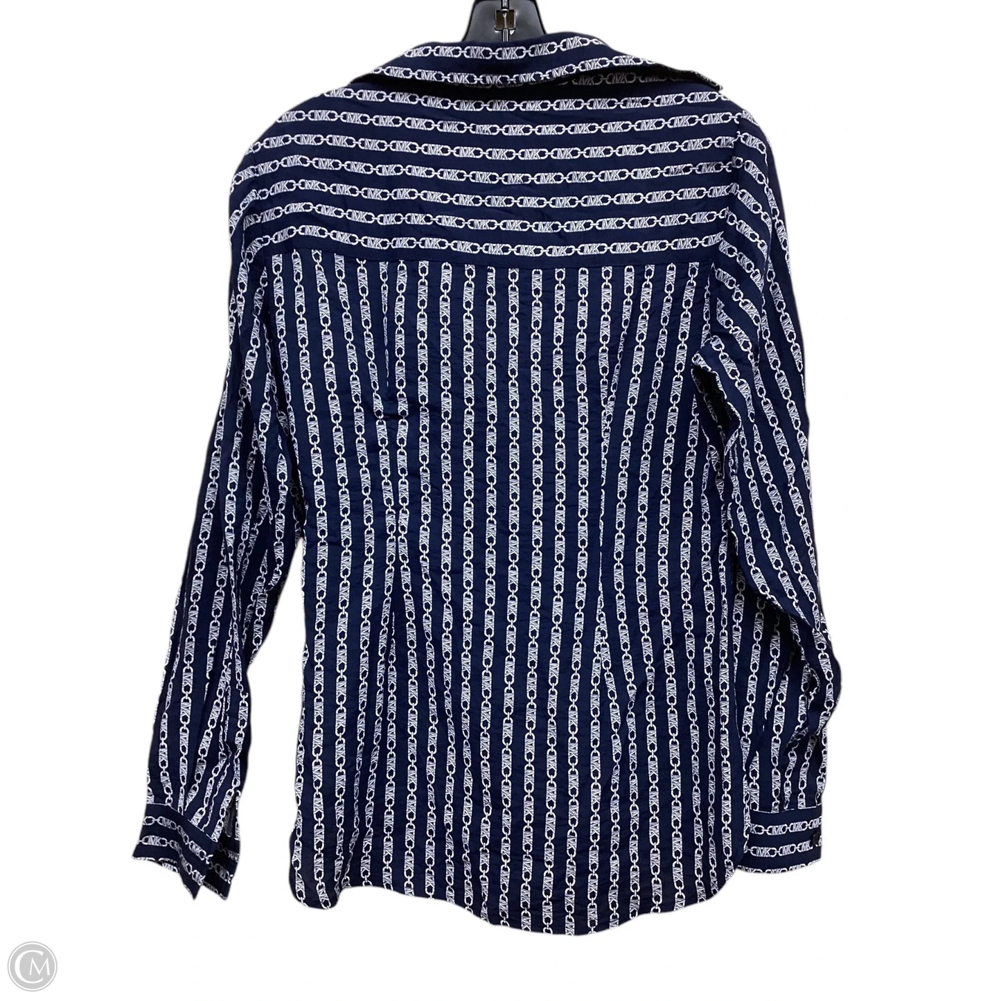 Top Long Sleeve By Michael By Michael Kors In Blue & White, Size: Xs