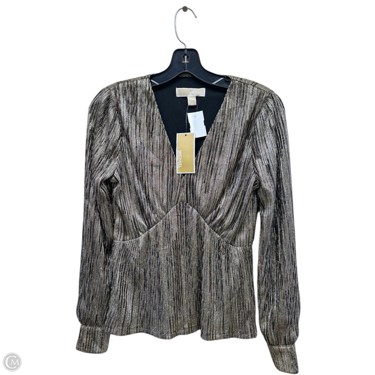 Top Long Sleeve By Michael By Michael Kors In Gold, Size: S