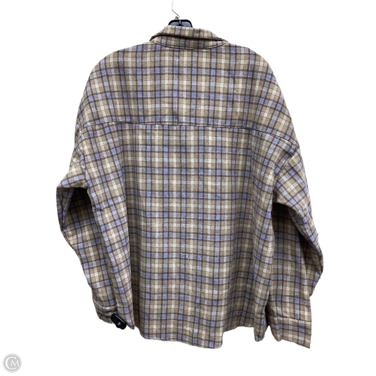 Top Long Sleeve By Pink Lily In Plaid Pattern, Size: Xl