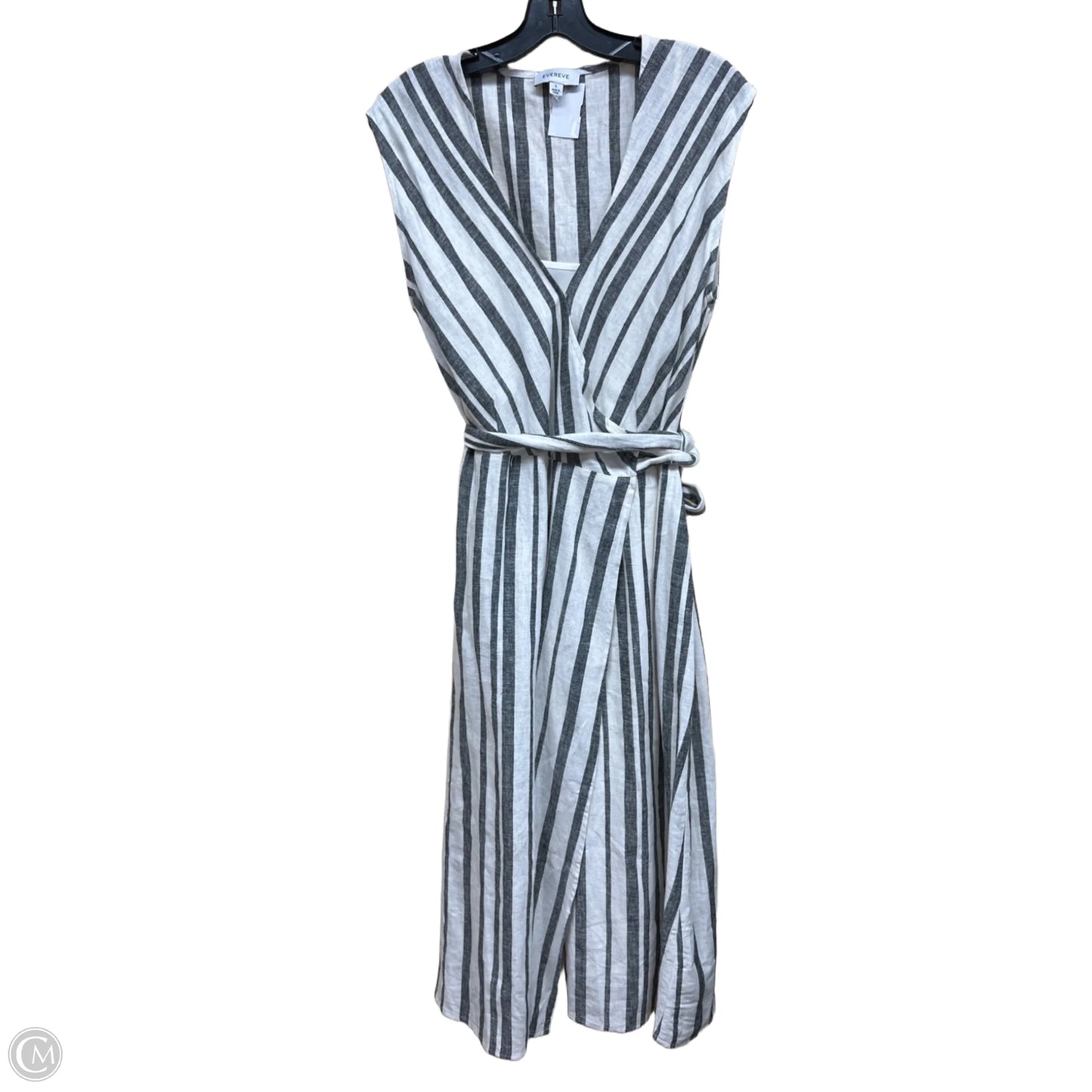Dress Casual Midi By Evereve In Black & White, Size: S