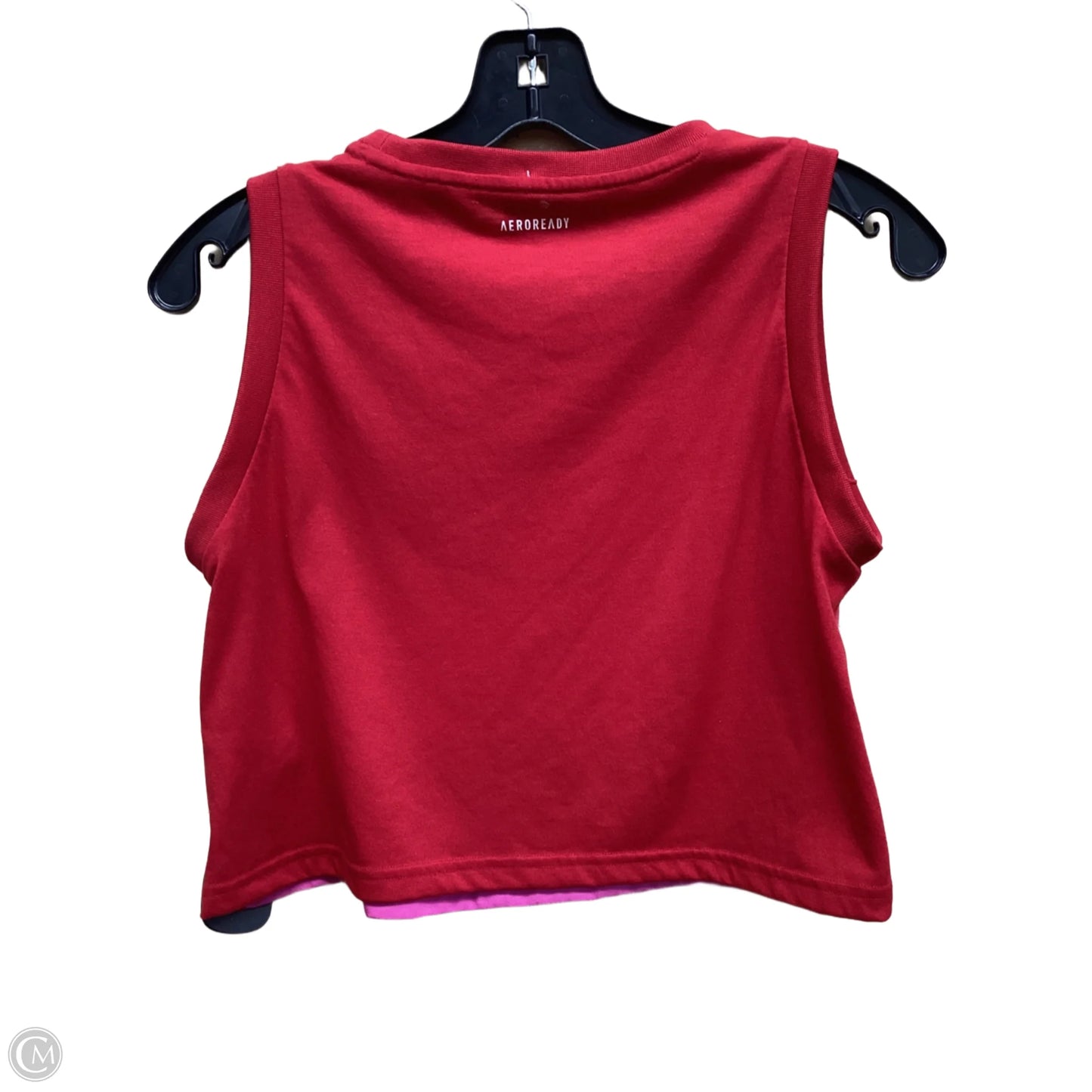 Athletic Tank Top By Adidas In Orange & Red, Size: M