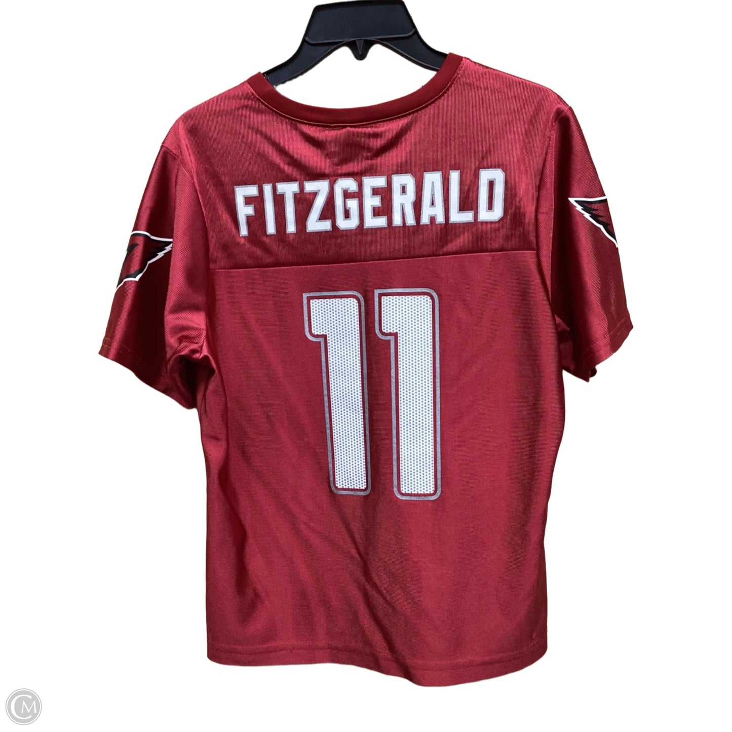 Top Short Sleeve By Nfl In Red & Silver, Size: M