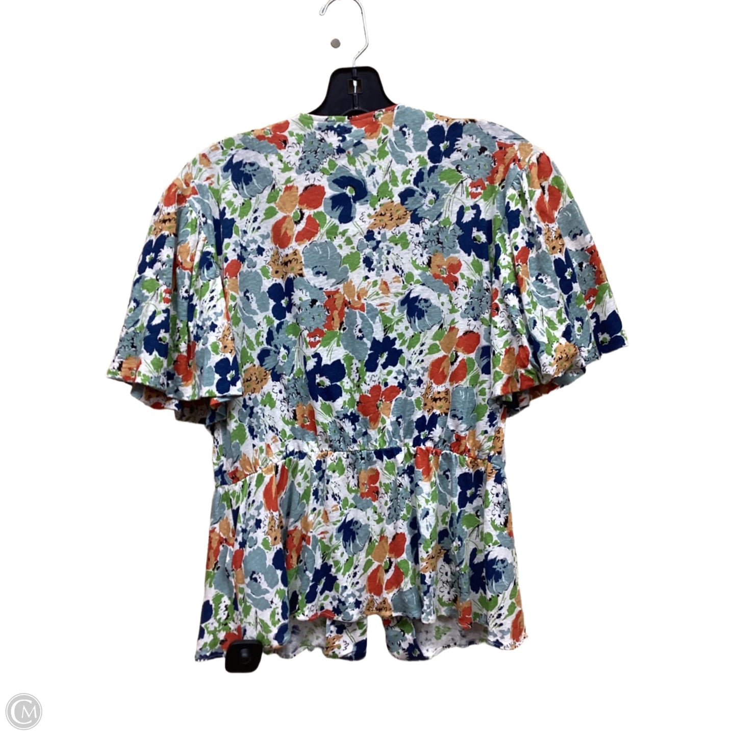 Top Short Sleeve By Lauren By Ralph Lauren In Floral Print, Size: S