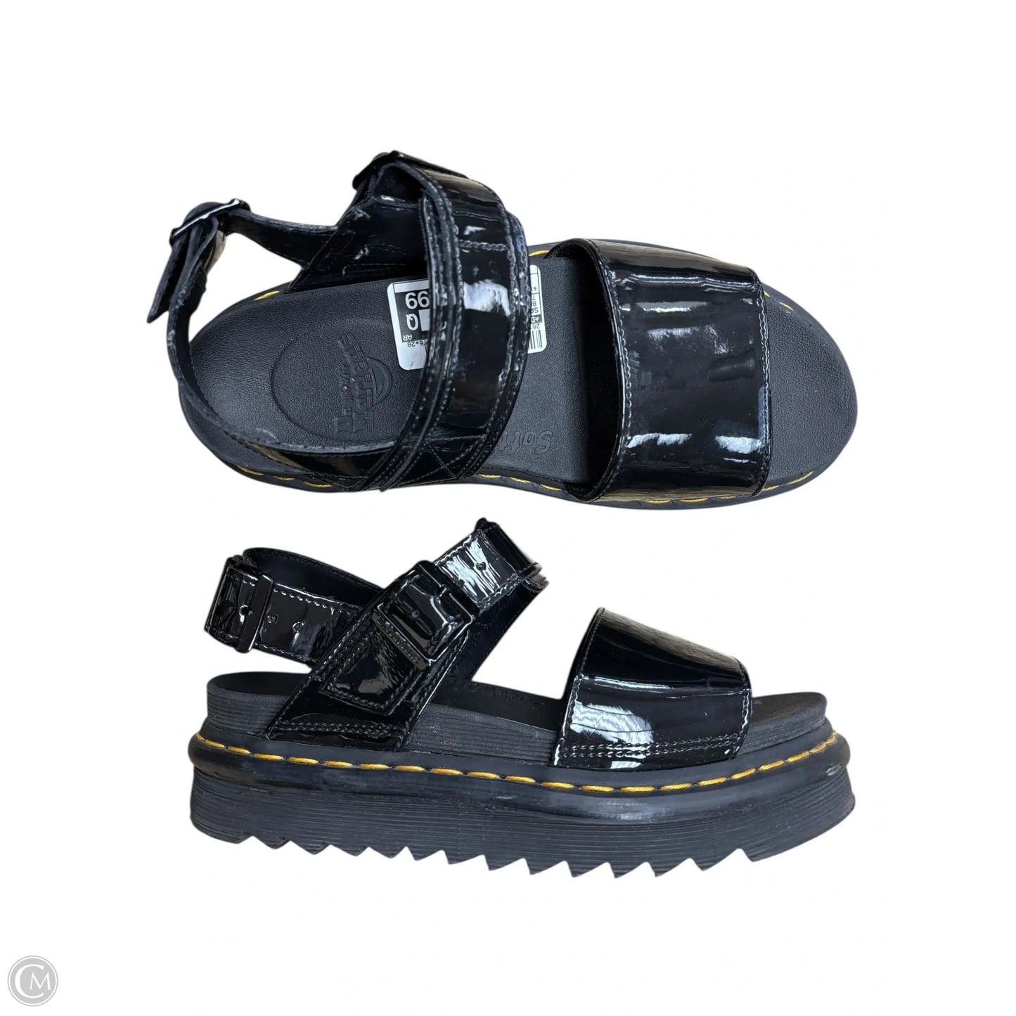 Sandals Heels Platform By Dr Martens In Black, Size: 7
