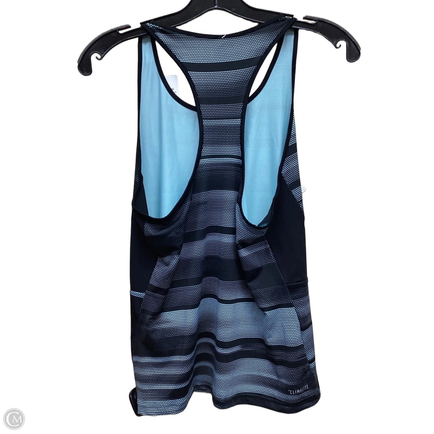 Athletic Tank Top By Adidas In Black & Green, Size: M
