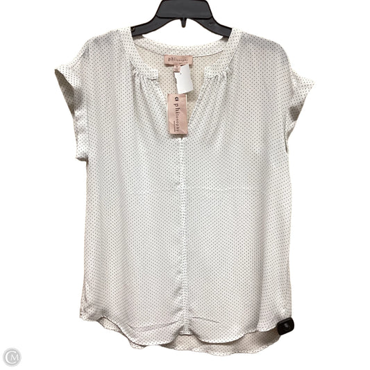 Top Short Sleeve By Philosophy In White, Size: M