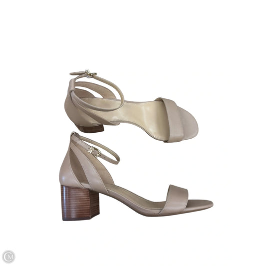 Sandals Heels Block By Michael By Michael Kors In Tan, Size: 9