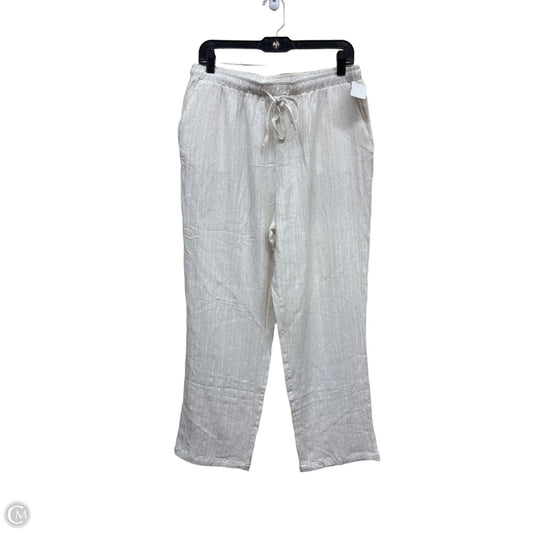 Pants Linen By Clothes Mentor In Cream, Size: L