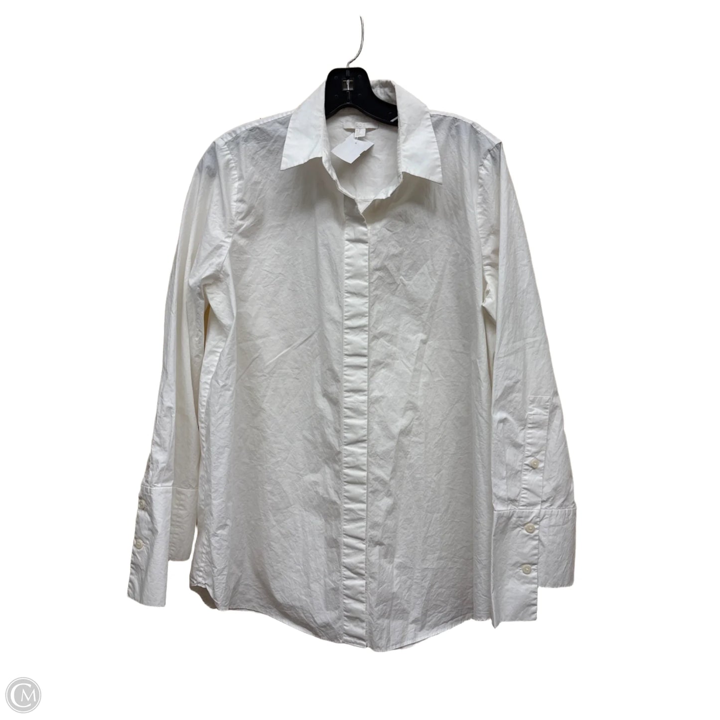 Top Long Sleeve By Cos In White, Size: 10