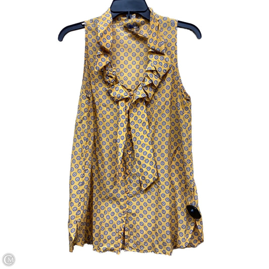 Top Sleeveless By Gap In Yellow, Size: S