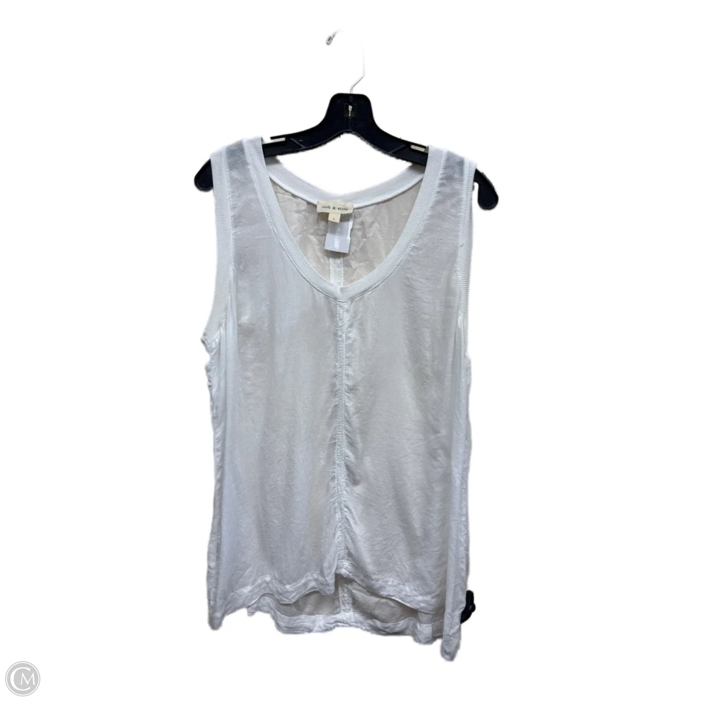 Top Sleeveless By Cloth & Stone In White, Size: L