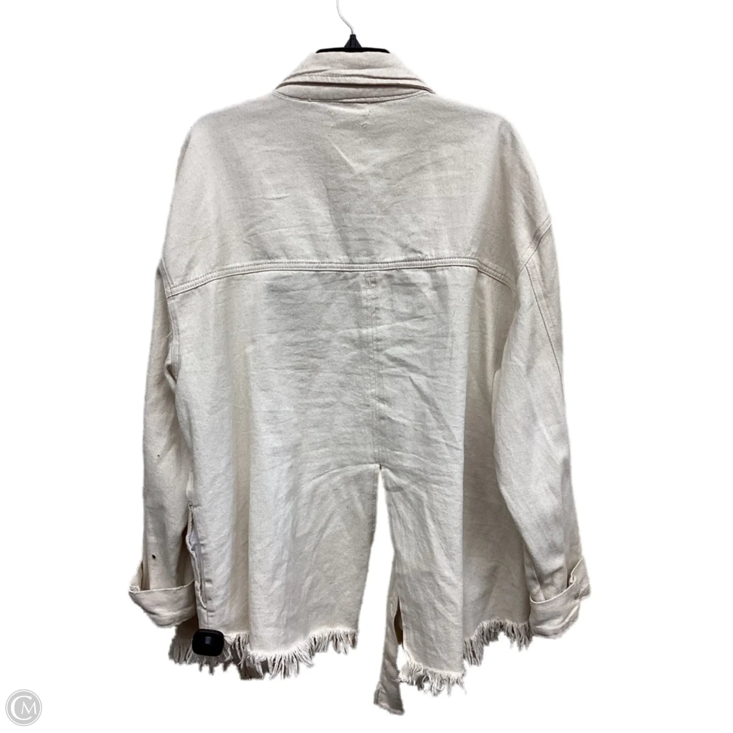 Jacket Denim By West Bound In Cream Denim, Size: 2x