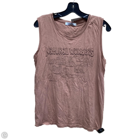 Top Sleeveless By Clothes Mentor In Tan, Size: S