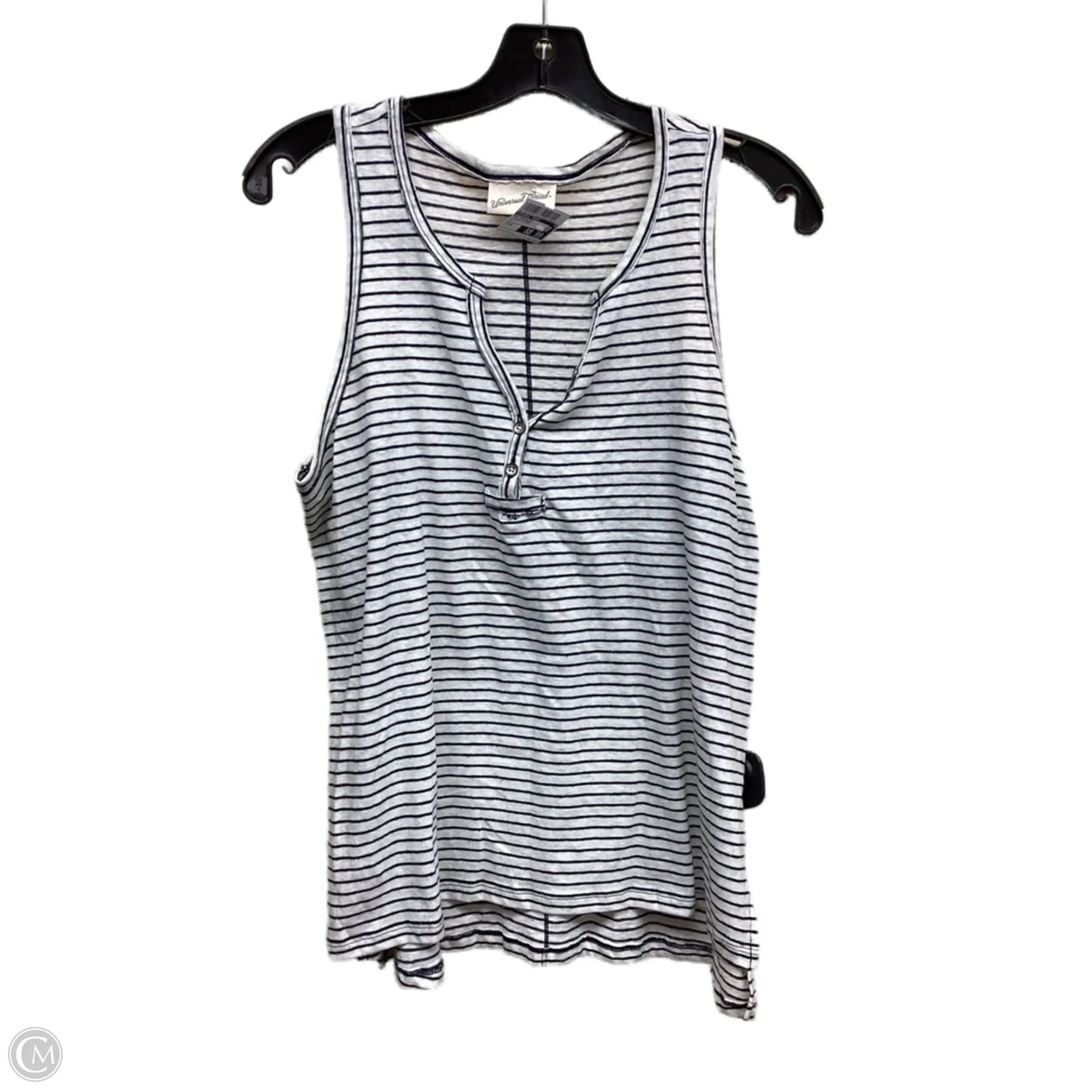 Top Sleeveless By Universal Thread In Striped Pattern, Size: M
