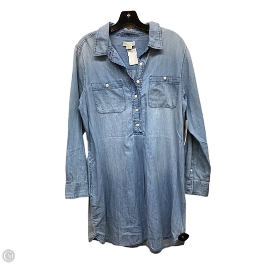 Dress Casual Midi By Clothes Mentor In Blue Denim, Size: L