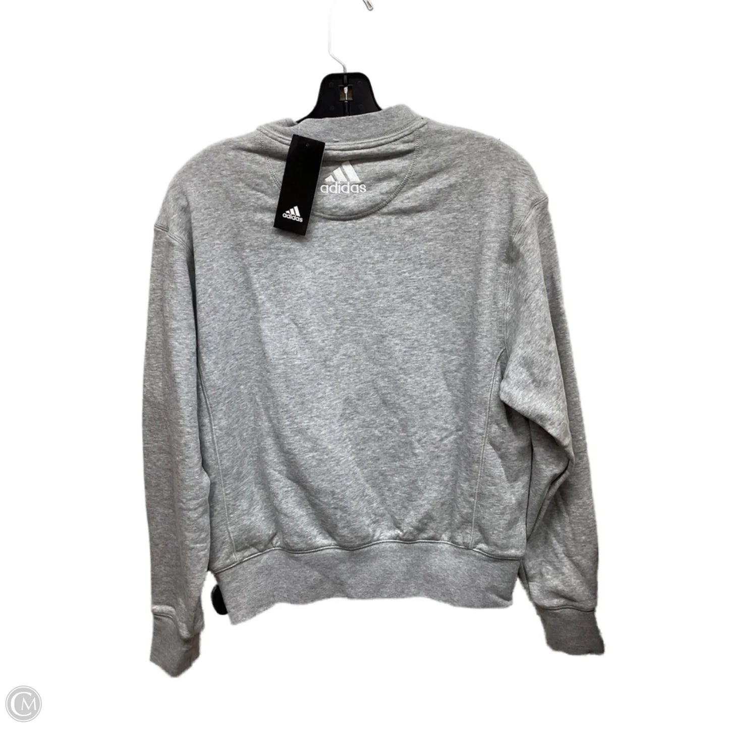 Sweatshirt Crewneck By Adidas In Grey, Size: S