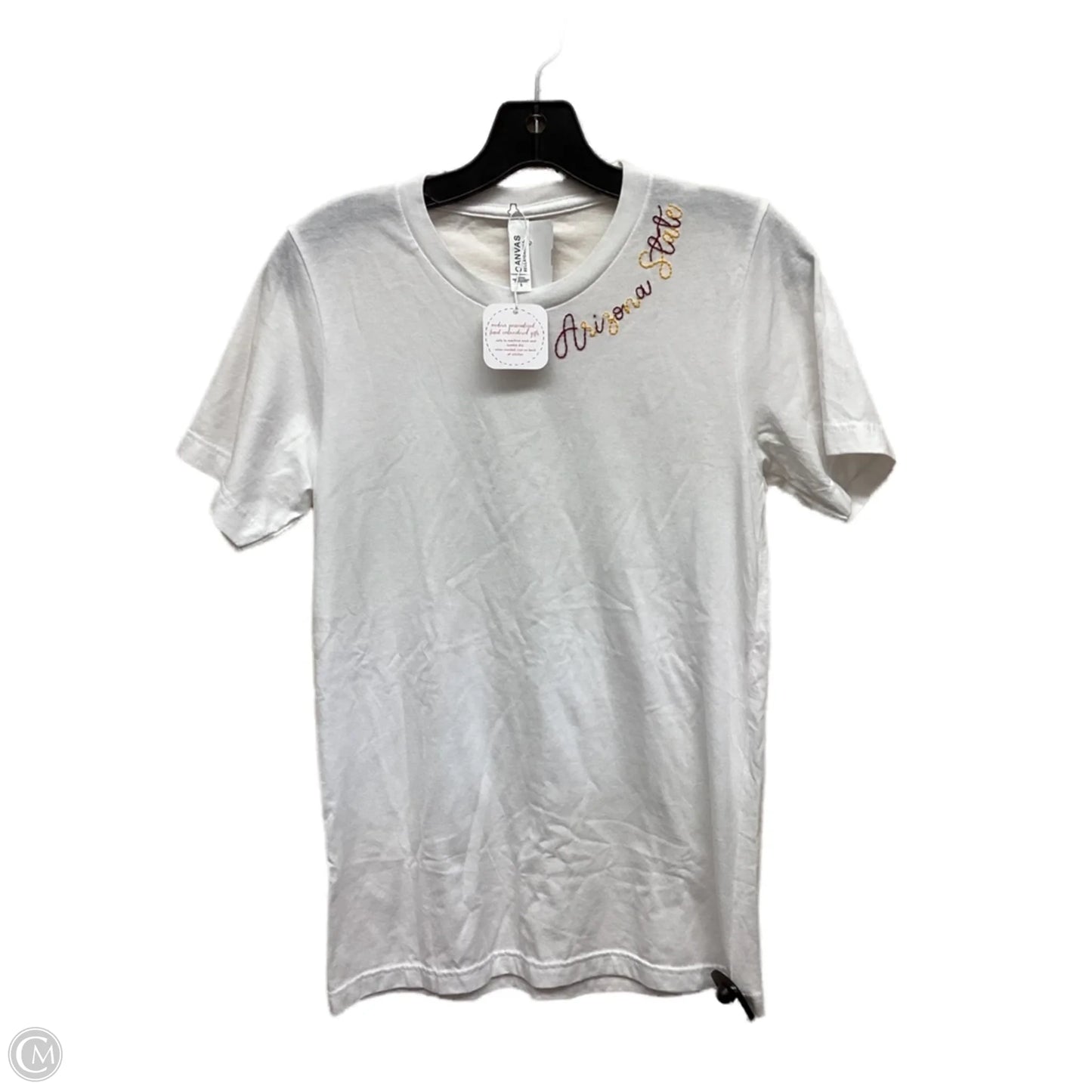 Top Short Sleeve By Clothes Mentor In White, Size: S