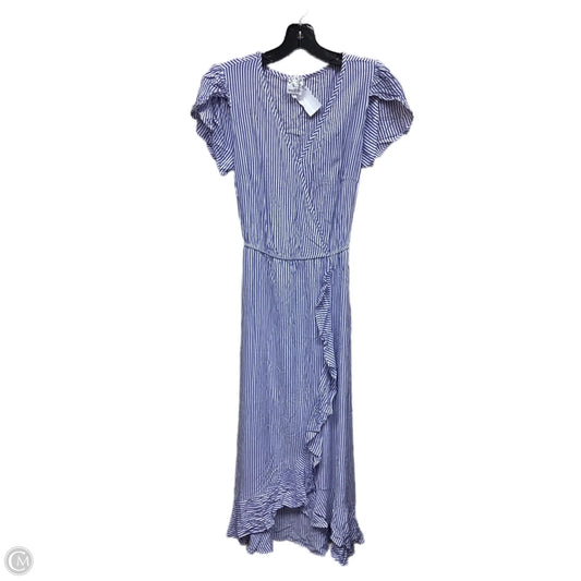 Dress Casual Midi By Naif In Blue & White, Size: M