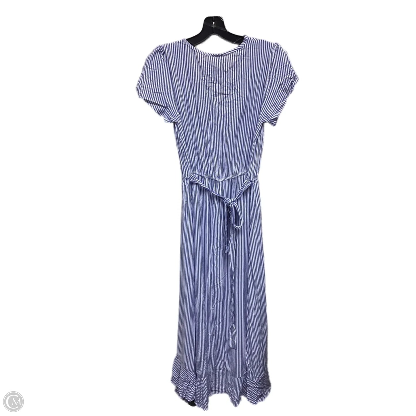 Dress Casual Midi By Naif In Blue & White, Size: M