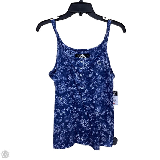 Top Sleeveless By Lauren By Ralph Lauren In Blue, Size: Xs