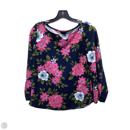 Top Long Sleeve By Ann Taylor In Floral Print, Size: S