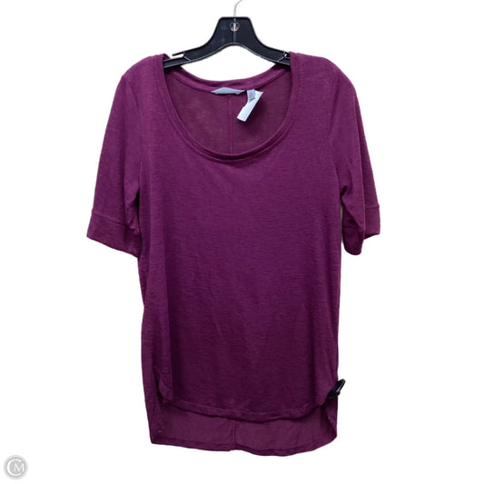 Top Short Sleeve By Athleta In Purple, Size: M