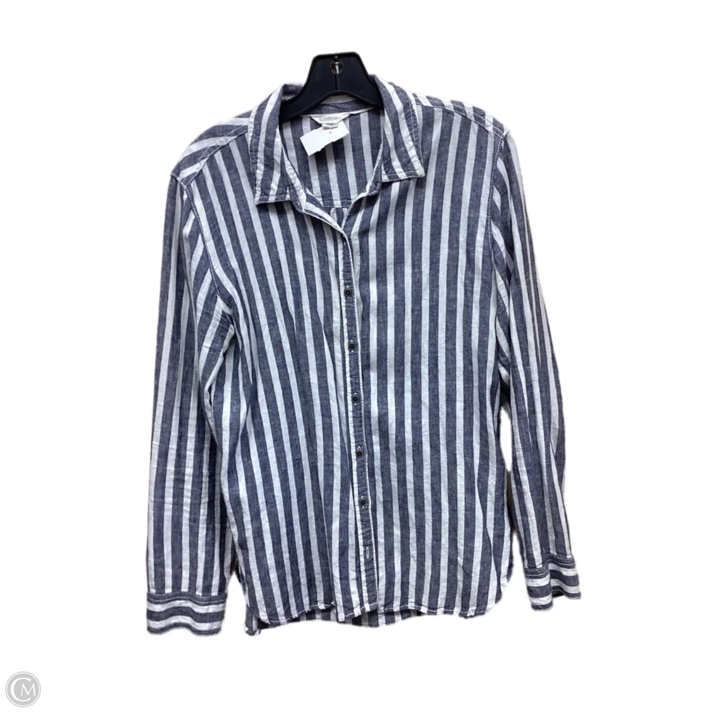 Top Long Sleeve By Caslon In Striped Pattern, Size: M