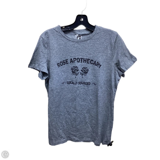 Top Short Sleeve By Clothes Mentor In Grey, Size: L