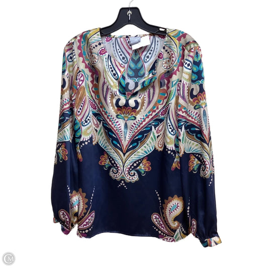 Top Long Sleeve By Chicos In Multi-colored, Size: S