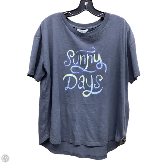 Top Short Sleeve By Wildfox In Grey, Size: L
