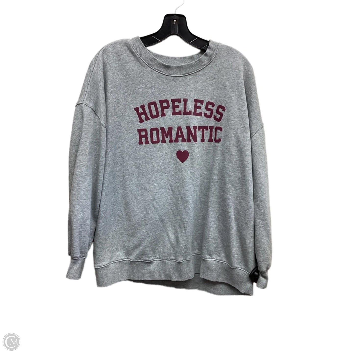 Sweatshirt Crewneck By Old Navy In Grey, Size: L