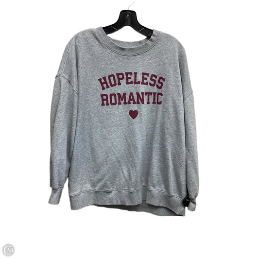 Sweatshirt Crewneck By Old Navy In Grey, Size: L