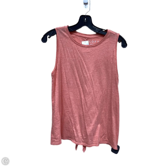 Top Sleeveless By Loft In Orange, Size: S
