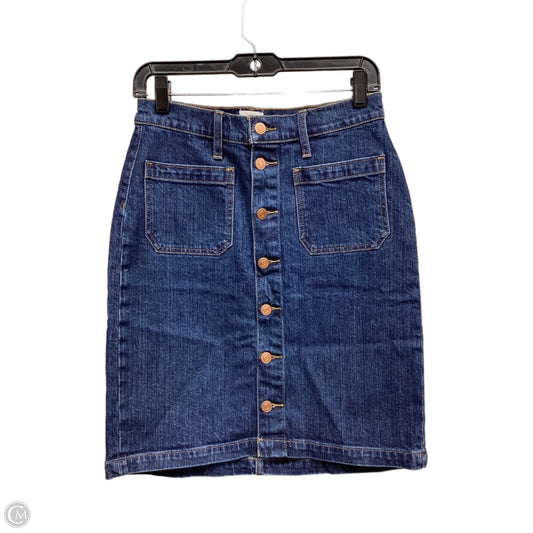 Skirt Midi By J. Crew In Blue Denim, Size: 4