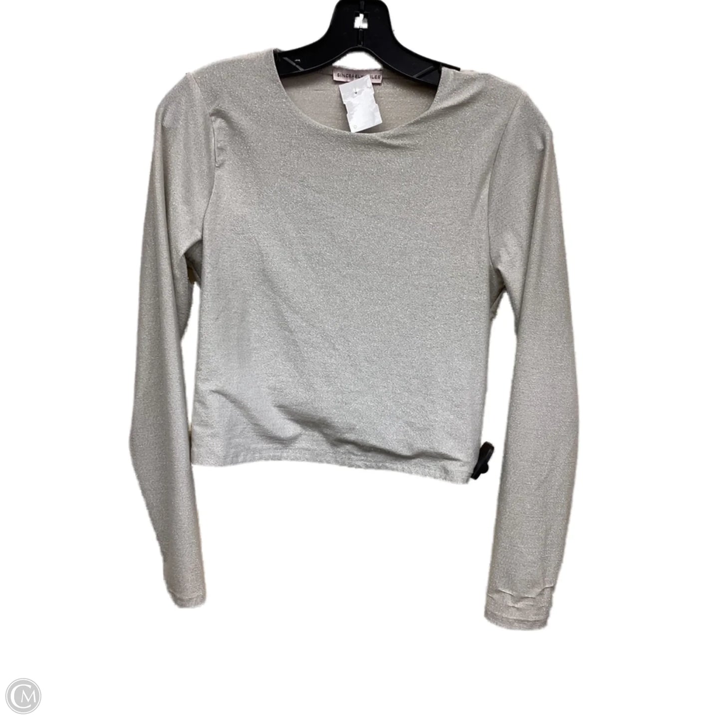 Top Long Sleeve By Clothes Mentor In Silver, Size: M