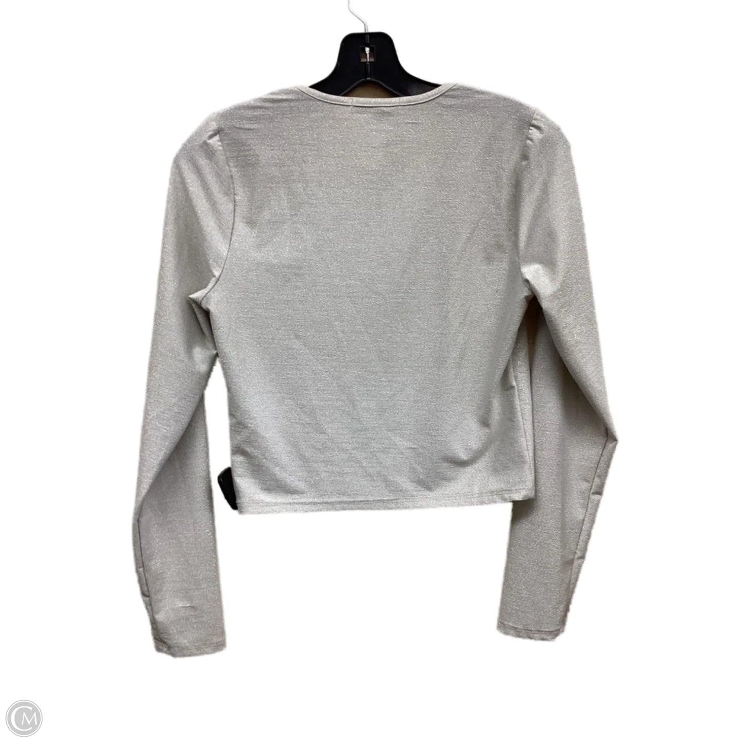 Top Long Sleeve By Clothes Mentor In Silver, Size: M