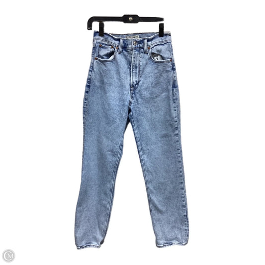 Jeans Straight By Abercrombie And Fitch In Blue Denim, Size: 2