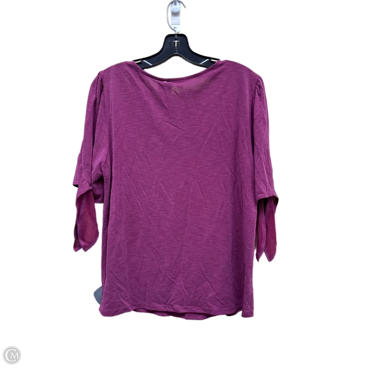 Top Short Sleeve By Green Envelope In Purple, Size: L