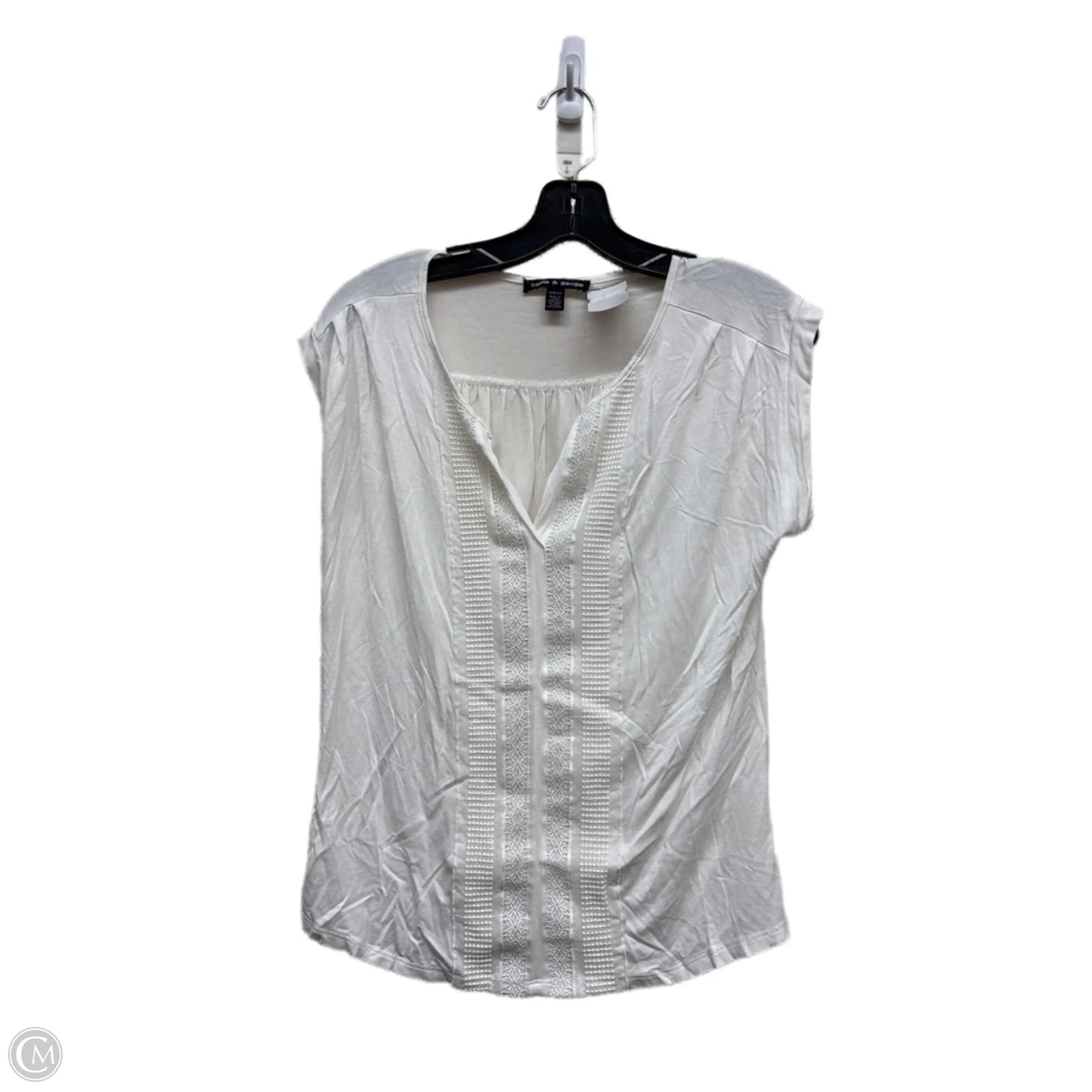 Top Short Sleeve By Cable And Gauge In White, Size: S