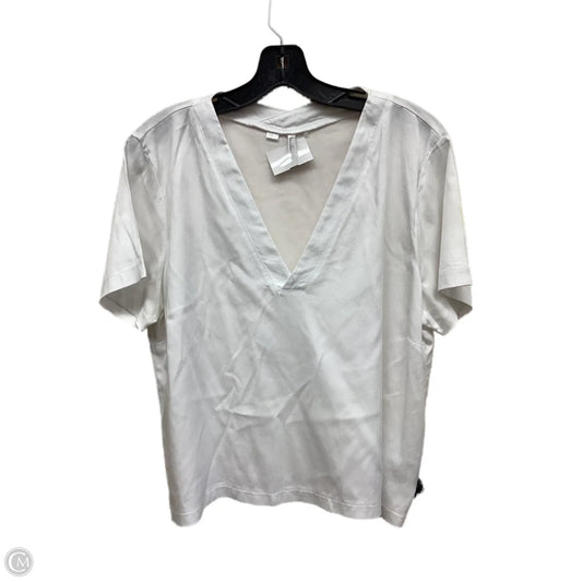 Top Short Sleeve By Clothes Mentor In White, Size: L