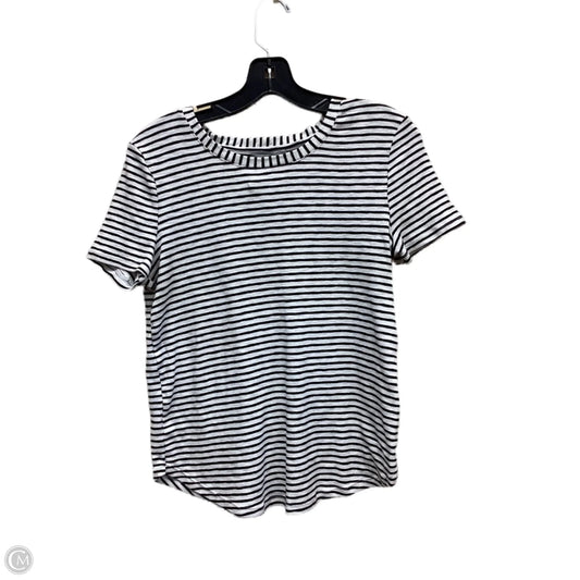 Top Short Sleeve By Marled In Striped Pattern, Size: M